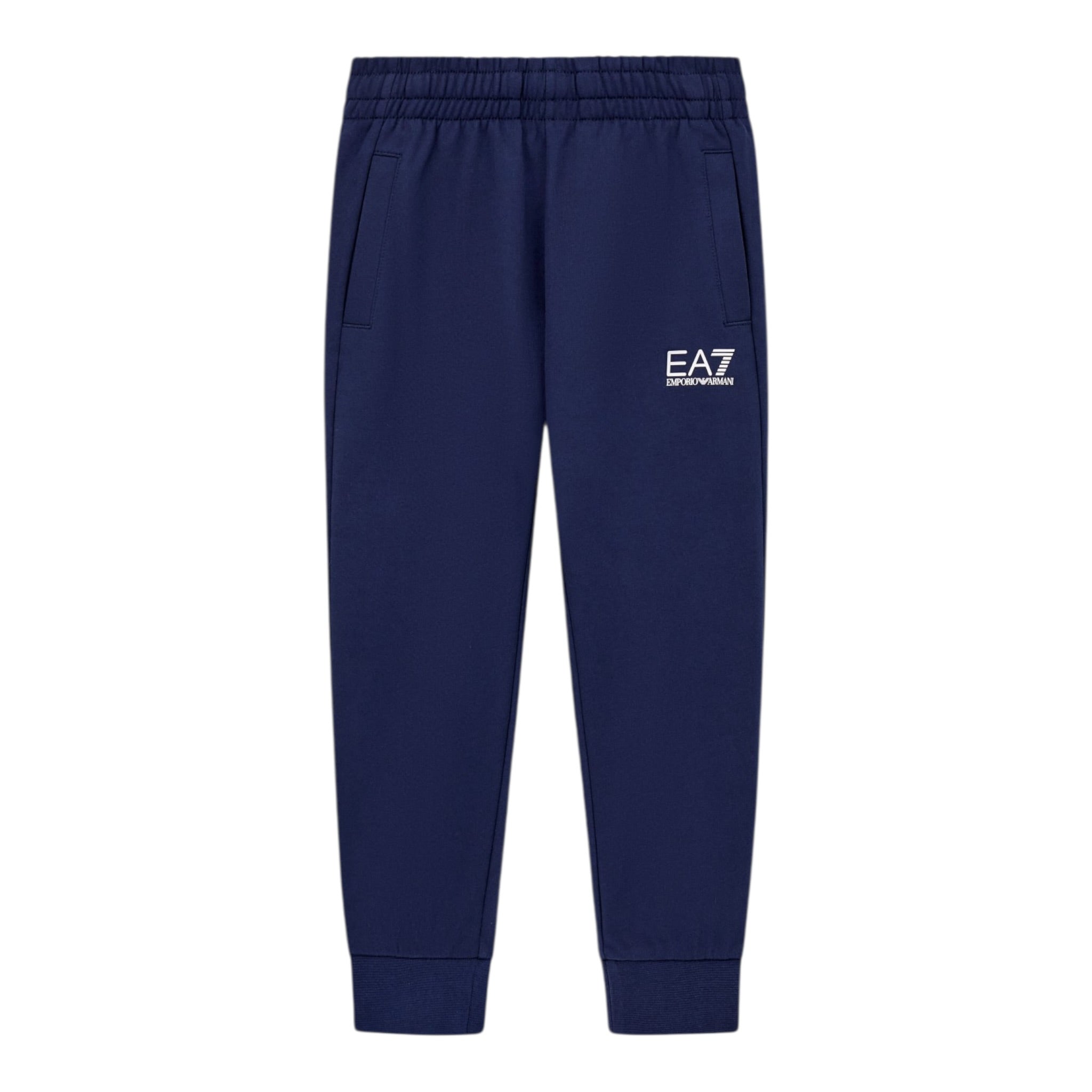 Emporio Armani Pantalone Tuta tinta unita con Logo Blu per Bambino 7B000027 BLU EMPORIO ARMANI 