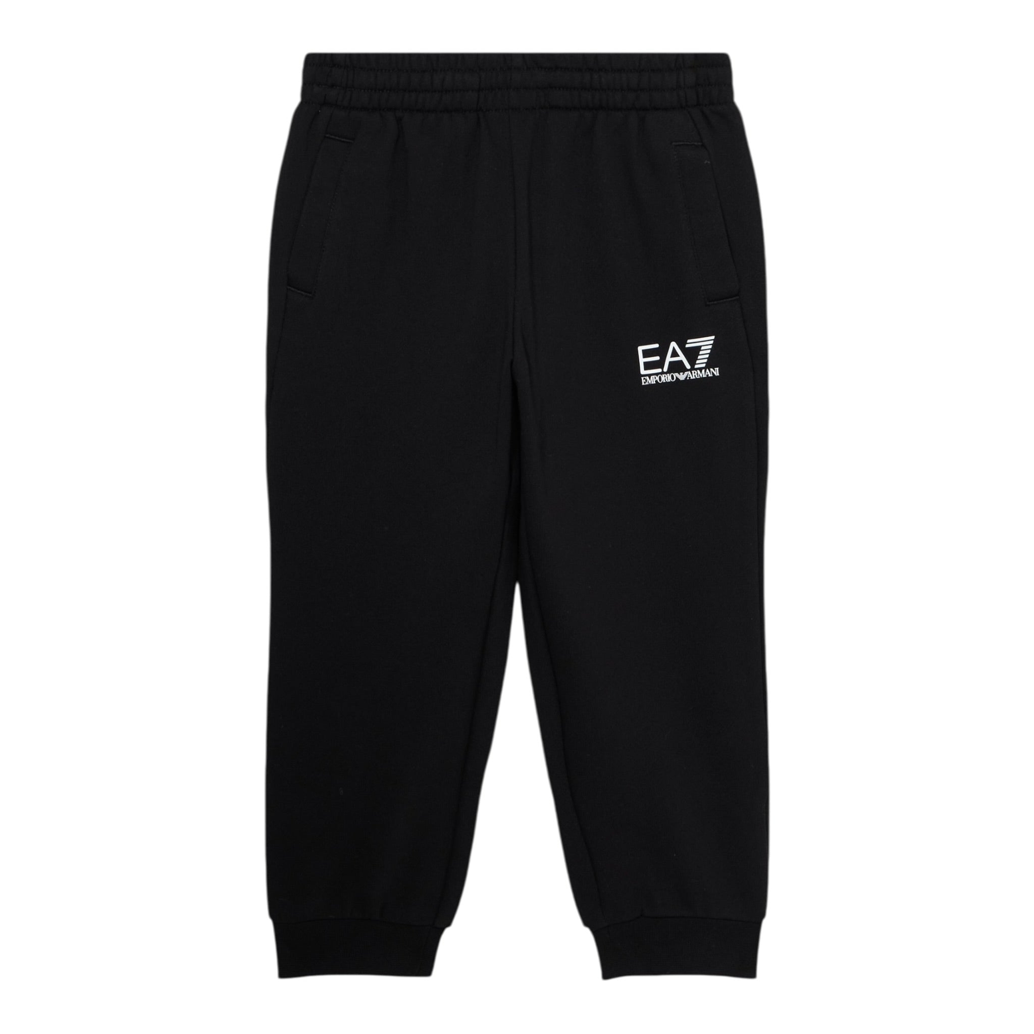 Emporio Armani Completo 2Pz Felpa-Pantalone tinta unita Nero/Bianco per Bambino 7B000164 NERO/BIANCO EMPORIO ARMANI 