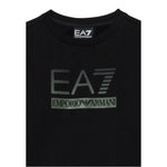 Emporio Armani Felpa Chiusa Girocollo tinta unita con Stampa Nero per Bambino 7B000170X NERO EMPORIO ARMANI 