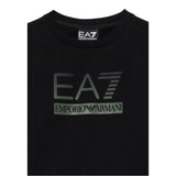 Emporio Armani Felpa Chiusa Girocollo tinta unita con Stampa Nero per Bambino 7B000170X NERO EMPORIO ARMANI 