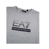 Emporio Armani Felpa Chiusa Girocollo tinta unita con Stampa Verde per Bambino 7B000170X VERDE EMPORIO ARMANI 