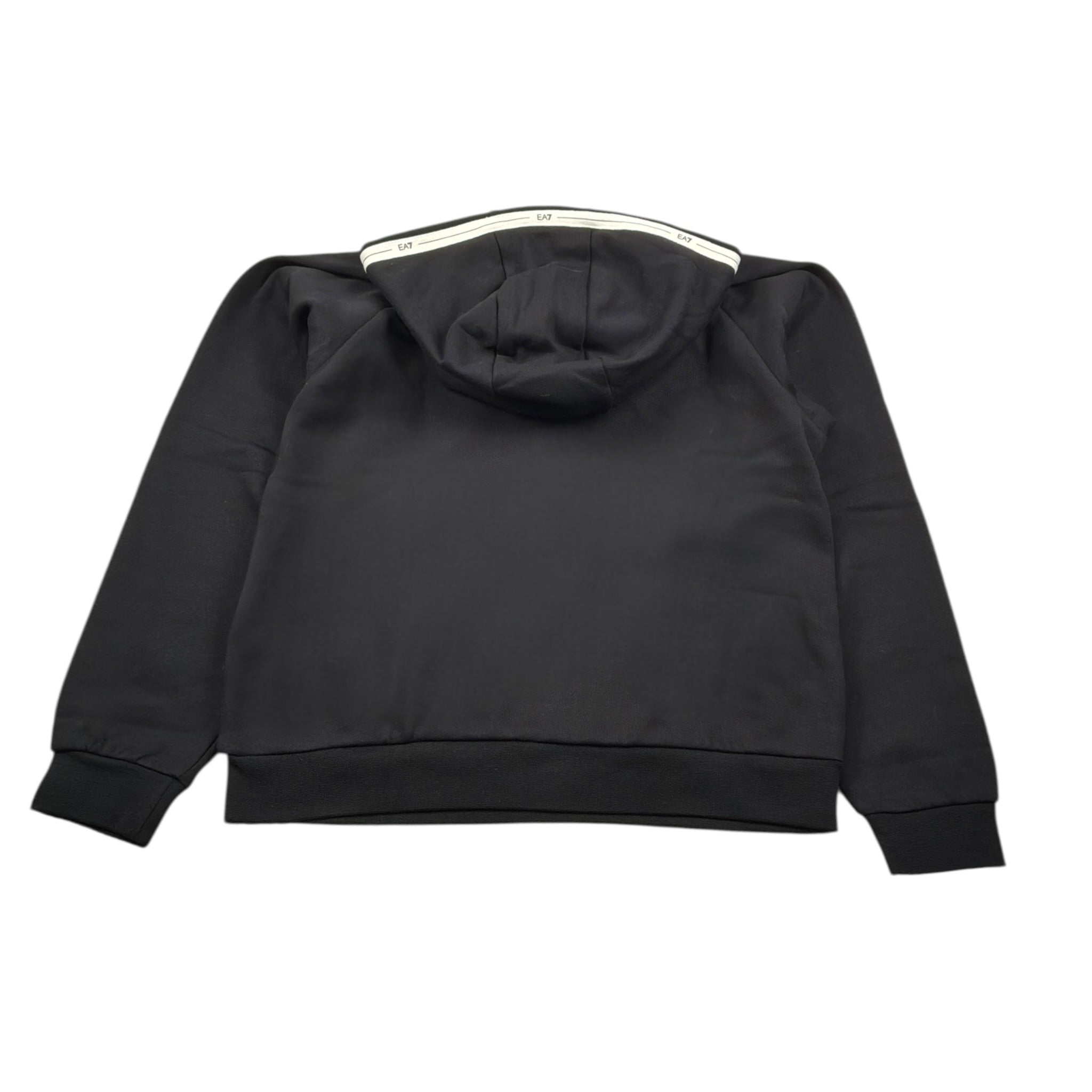 Emporio Armani Felpa tinta unita con Cappuccio E Zip Nero per Bambino 7B000192 NERO EMPORIO ARMANI 