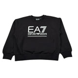 Emporio Armani Felpa Chiuss Girocollo tinta unita con Logo Nero per Bambino 7G000106 NERO EMPORIO ARMANI 