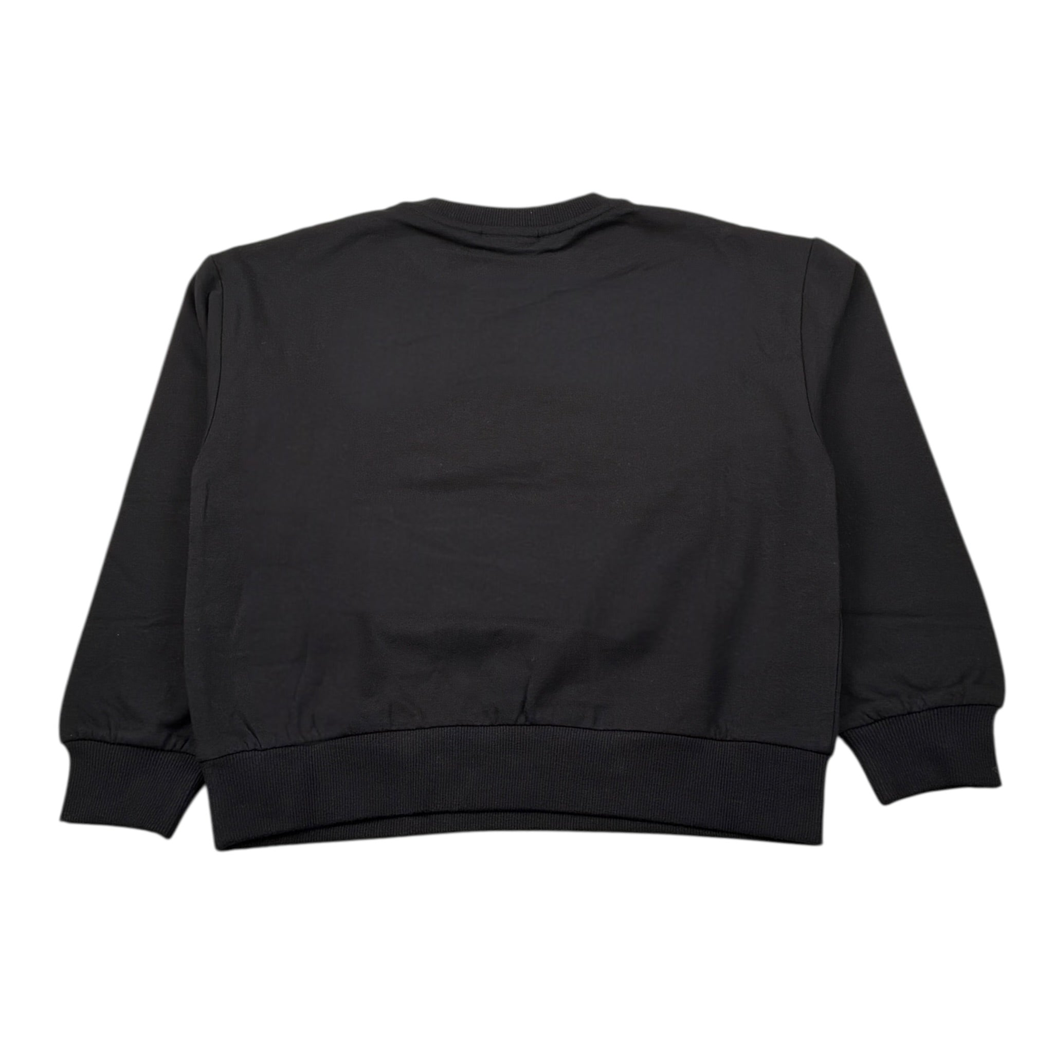 Emporio Armani Felpa Chiuss Girocollo tinta unita con Logo Nero per Bambino 7G000106 NERO EMPORIO ARMANI 
