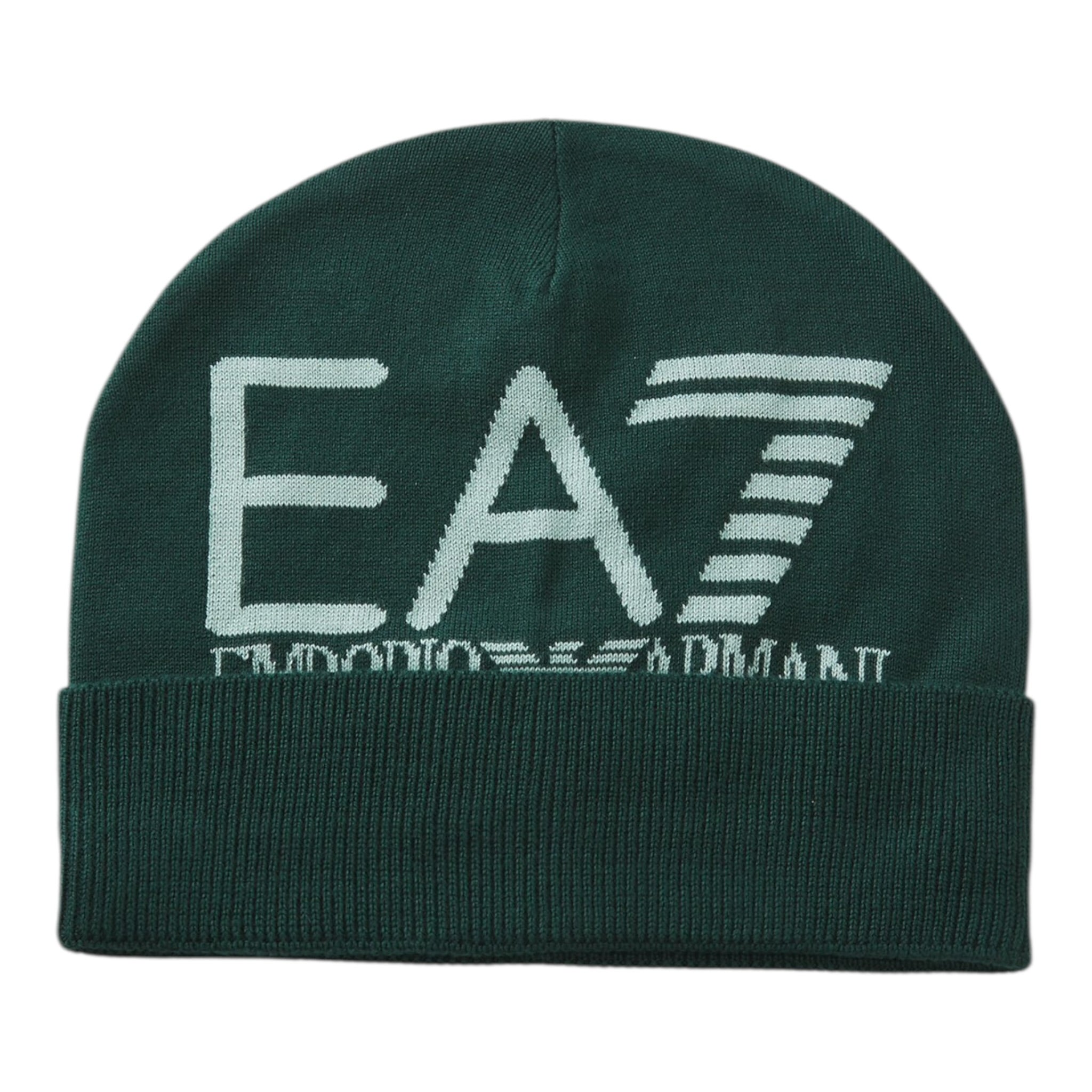 Emporio Armani Cappello tinta unita con Logo Verde per Bambino 7X000006 VERDE EMPORIO ARMANI 