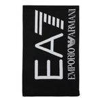 Emporio Armani Sciarpa tinta unita con Logo In Contrasto Nero per Bambino 7X000007 NERO EMPORIO ARMANI 