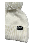 Emporio Armani Cappello tinta unita con Pon Pon Panna per Bambino 7Y000045 PANNA EMPORIO ARMANI 