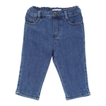 Emporio Armani Jeans tinta unita con Elastico In Vita Blu per Neonato 8NHJ09 BLU EMPORIO ARMANI 