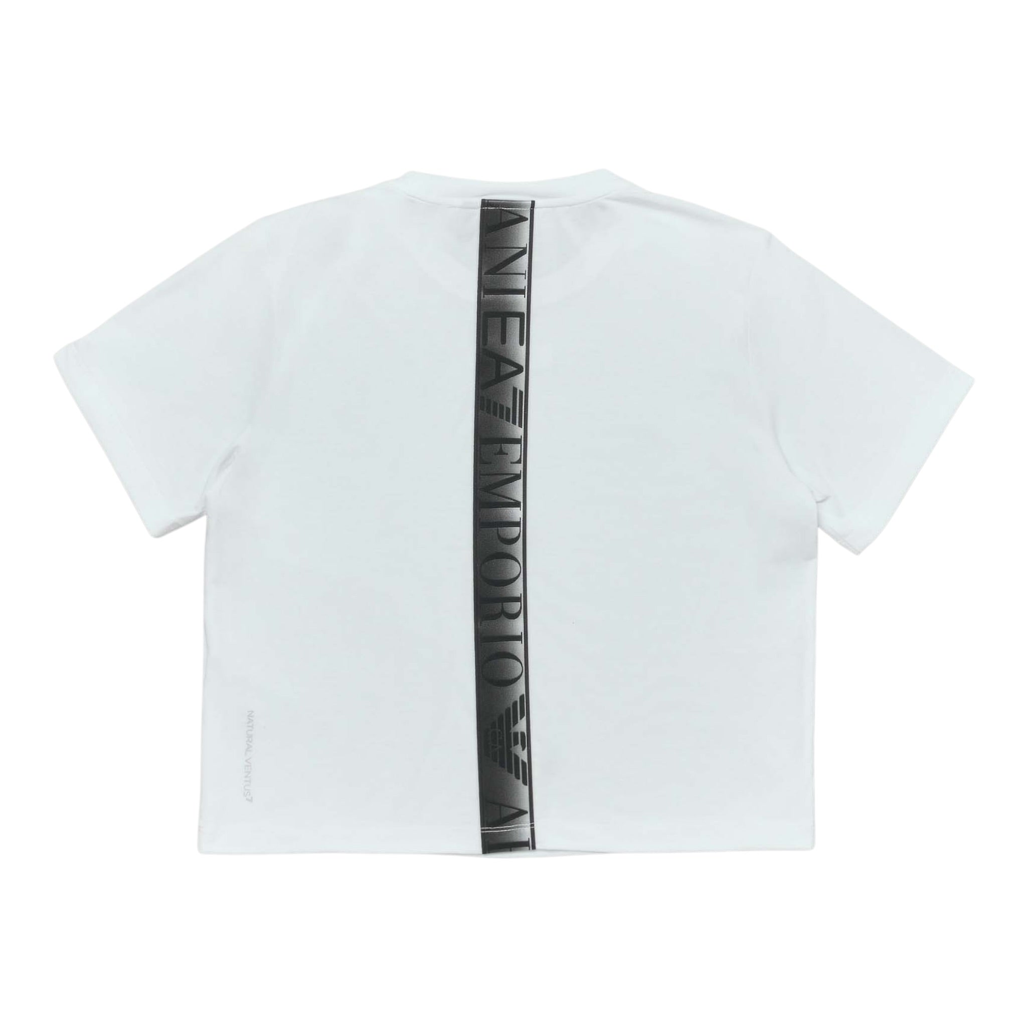 Emporio Armani T-Shirt Girocollo Modello Crop tinta unita Bianco per Bambina AF12945 BIANCO EMPORIO ARMANI 