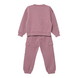 Emporio Armani Completo 2 Pezzi Felpa-Pantalone tinta unita Viola per Bambina AF131511 VIOLA EMPORIO ARMANI 
