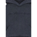 Emporio Armani Felpa tinta unita con Cappuccio E Stampa Blu per Bambino EB000465 BLU EMPORIO ARMANI 