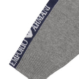 Emporio Armani Maglia Girocollo tinta unita con Logo Grigio per Bambino EB000647 GRIGIO EMPORIO ARMANI 