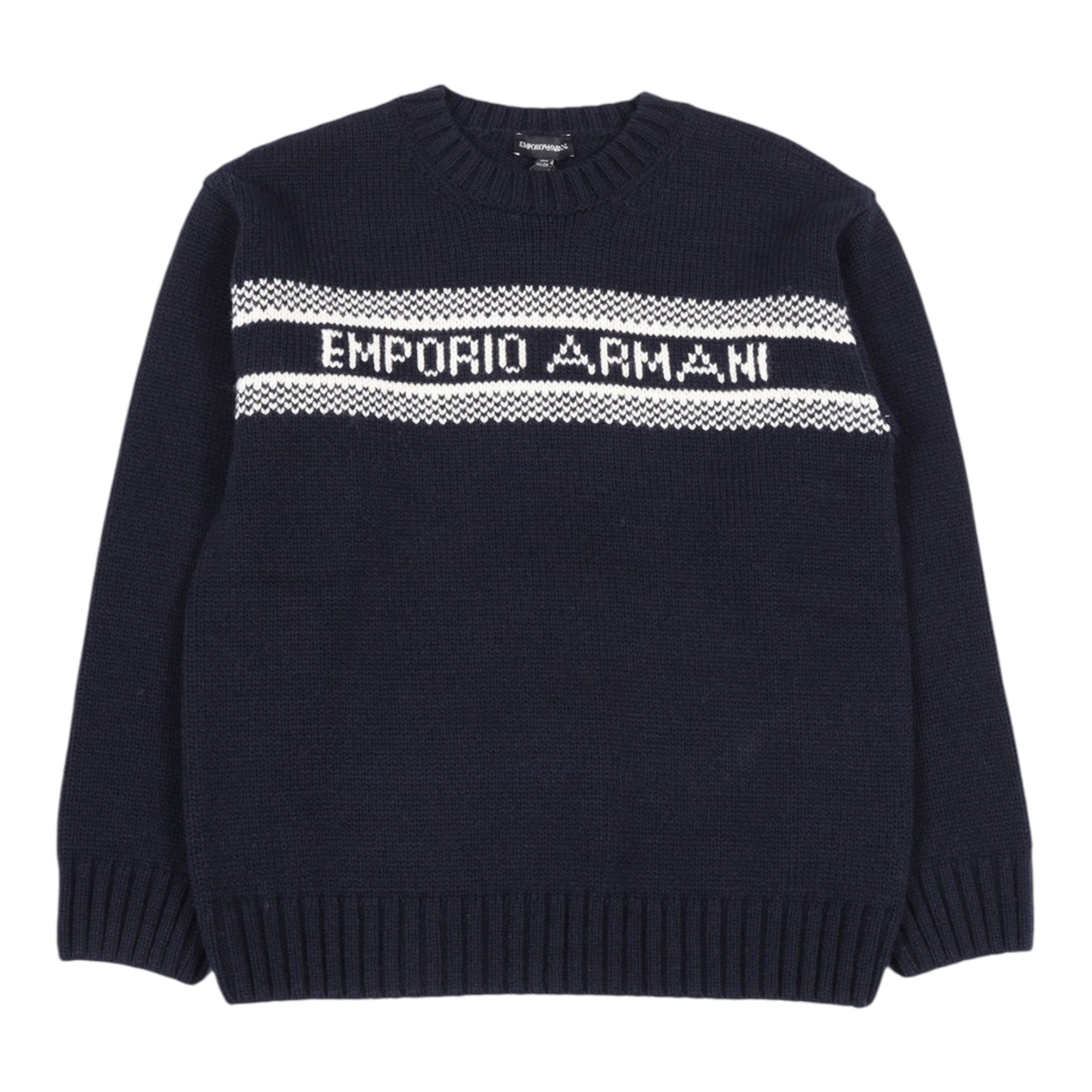 Emporio Armani Maglia Girocollo Tinta Unitoa con Logo Blu per Bambino EB000807 BLU EMPORIO ARMANI 