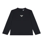 Emporio Armani Shirt Girocollo tinta unita con Logo Blu per Bambino EB00418J BLU EMPORIO ARMANI 