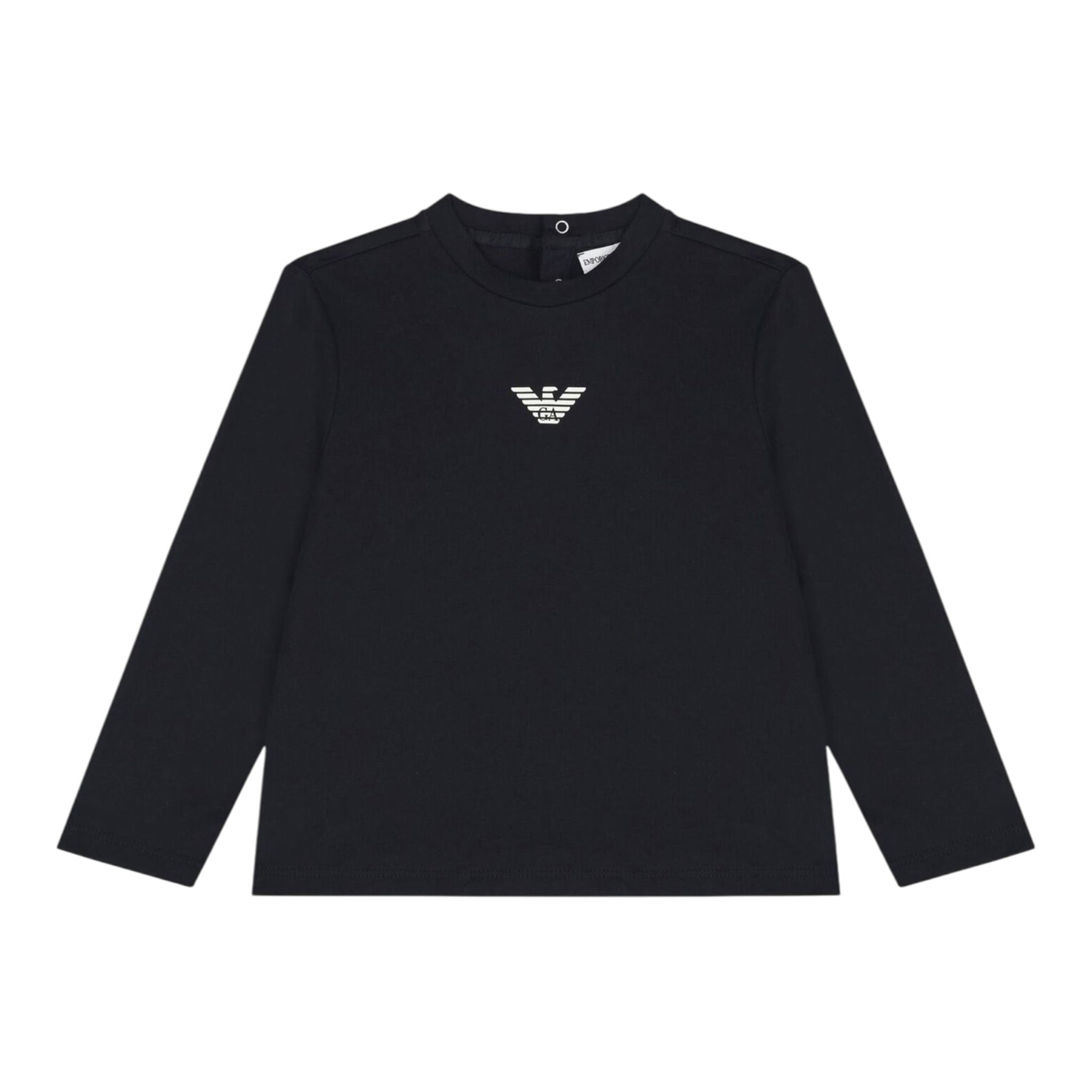 Emporio Armani Shirt Girocollo tinta unita con Logo Blu per Bambino EB00418J BLU EMPORIO ARMANI 