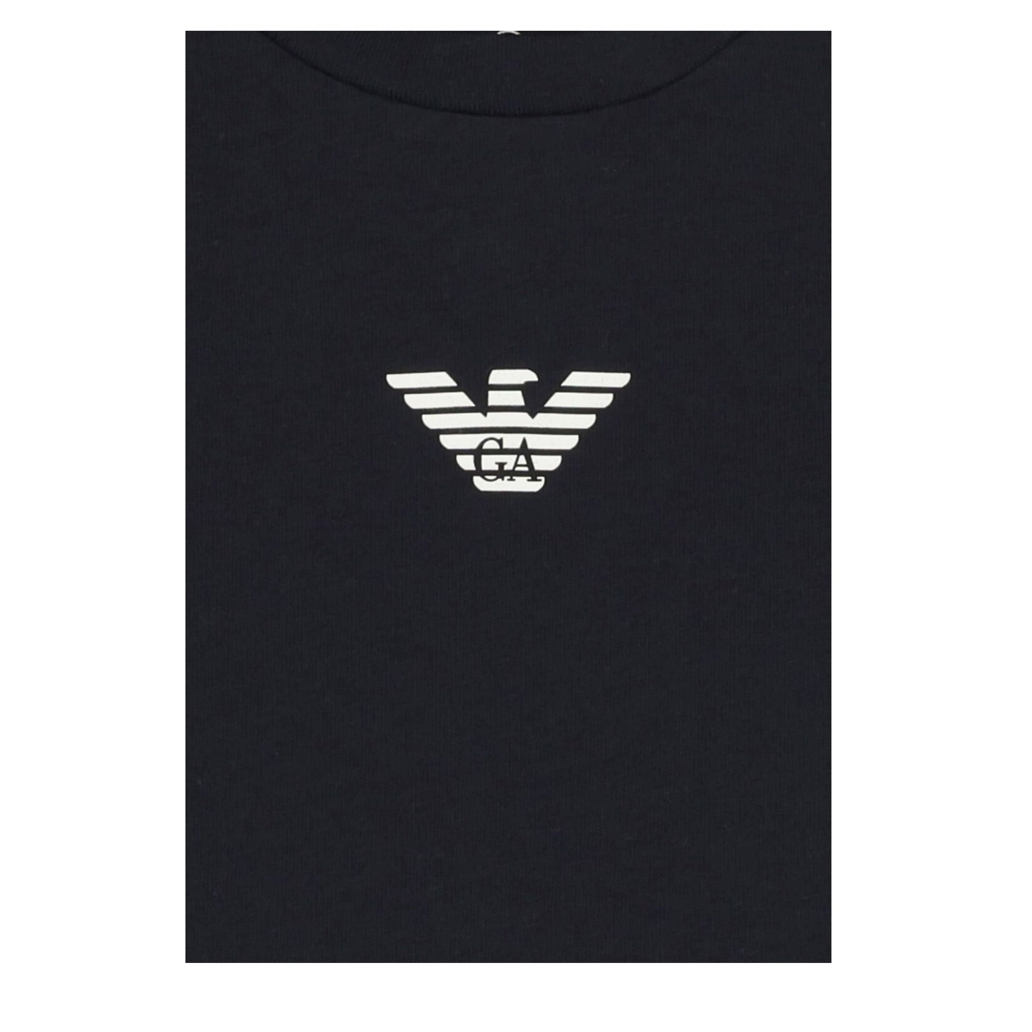 Emporio Armani Shirt Girocollo tinta unita con Logo Blu per Bambino EB00418J BLU EMPORIO ARMANI 