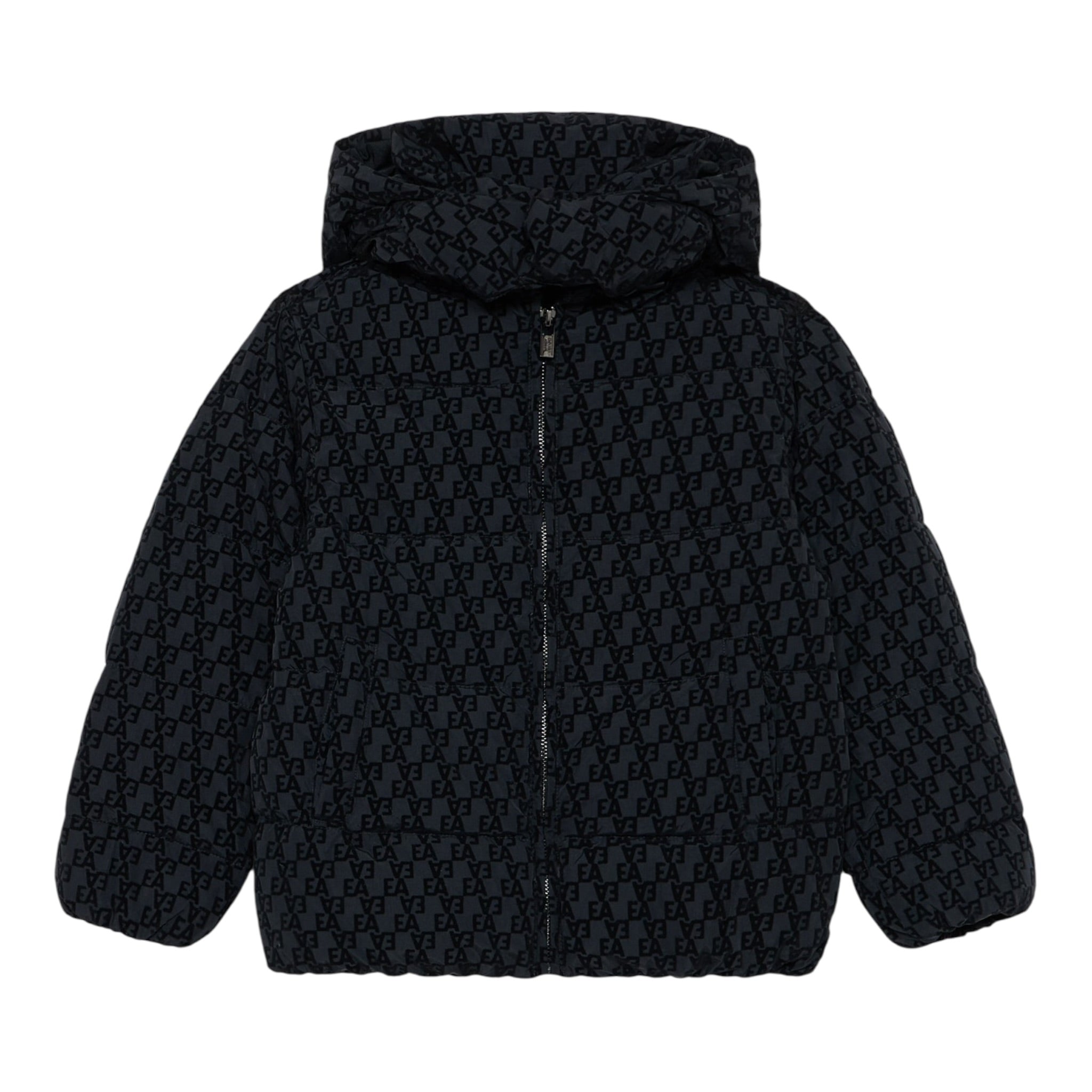 Emporio Armani Giubbino tinta unita con Zip E Cappuccio Nero per Bambino EB00495 NERO EMPORIO ARMANI 