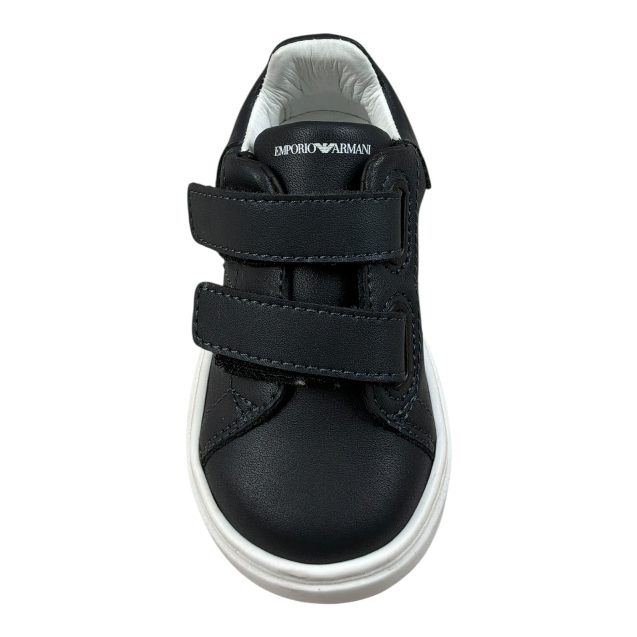 Emporio Armani Sneakers tinta unita con Strappi Blu per Bambino XMX022 BLU EMPORIO ARMANI 