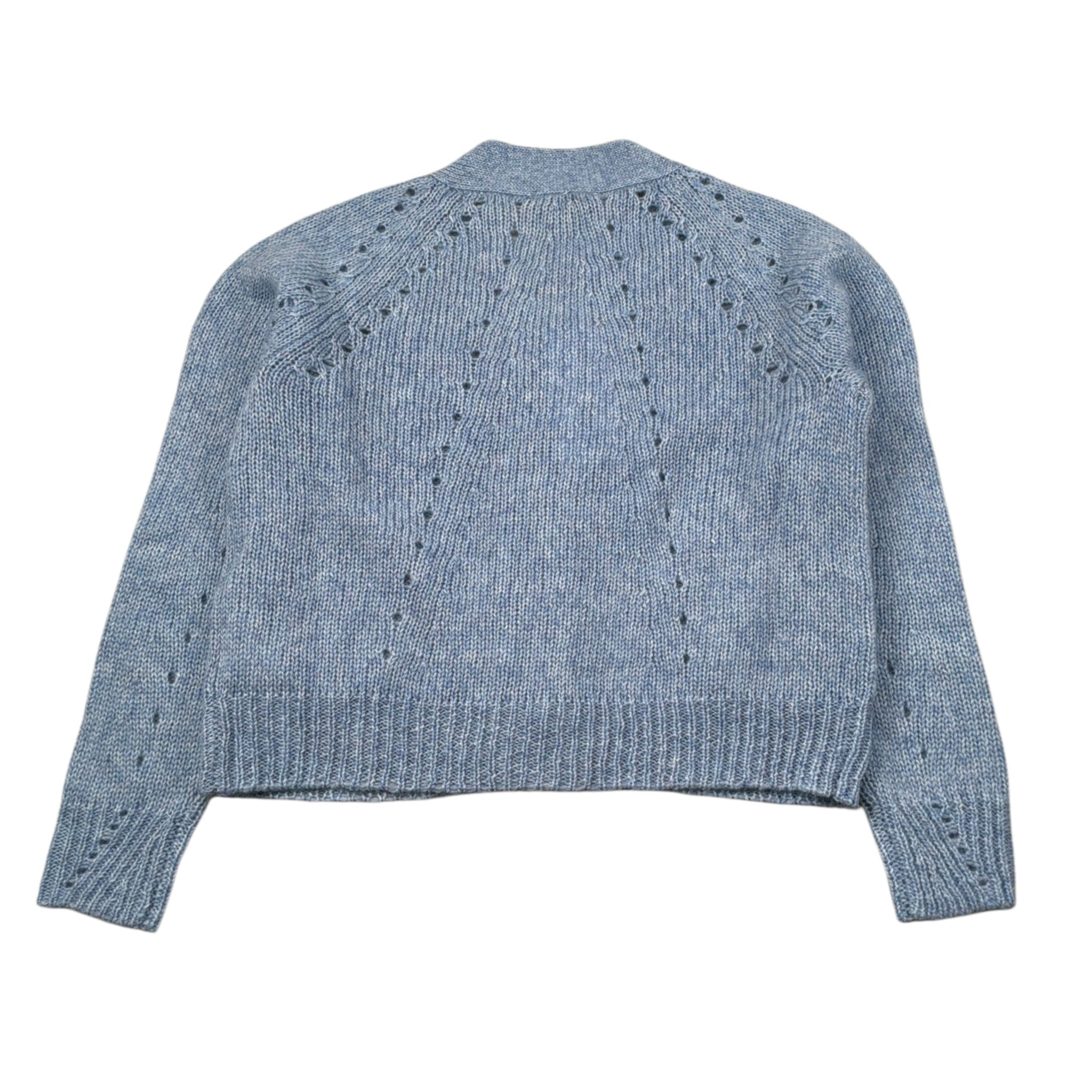 Ermanno Scervino Cardigan tinta unita con Logo Azzurro per Bambina SFMA041 AZZURRO ERMANNO SCERVINO 