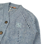 Ermanno Scervino Cardigan tinta unita con Logo Azzurro per Bambina SFMA041 AZZURRO ERMANNO SCERVINO 