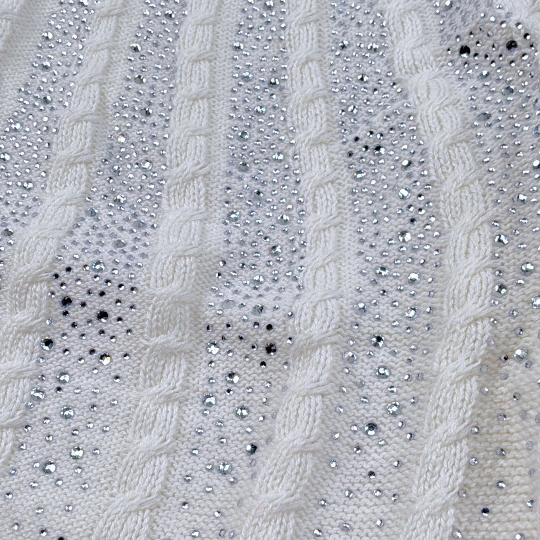 Ermanno Scervino Maglia tinta unita con Applicazioni Brillantini Bianco per Bambina SFMA044 BIANCO ERMANNO SCERVINO 