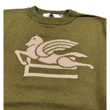 Etro Maglia Girocollo Tina Unita con Ricamo Logo Verde per Bambino GU9P30 VERDE ETRO 