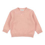 Etro Maglia Girocollo tinta unita con Ricamo Rosa per Neonata GV9000 ROSA ETRO 