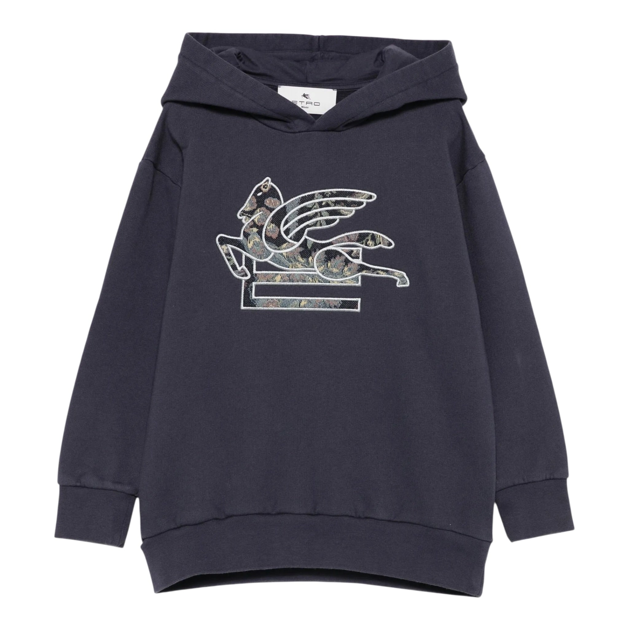 Etro Felpa Chiusa con Cappuccio tinta unita Blu per Bambino GX4P30 BLU ETRO 