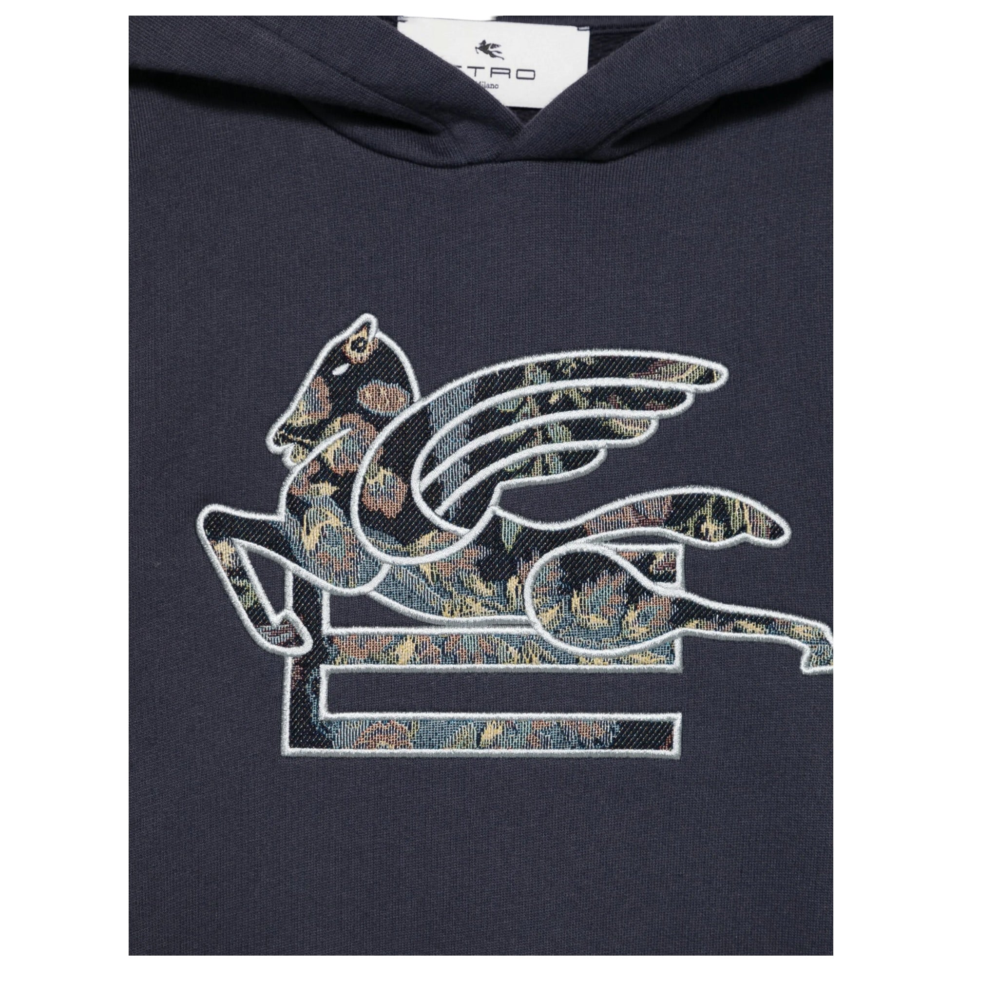 Etro Felpa Chiusa con Cappuccio tinta unita Blu per Bambino GX4P30 BLU ETRO 