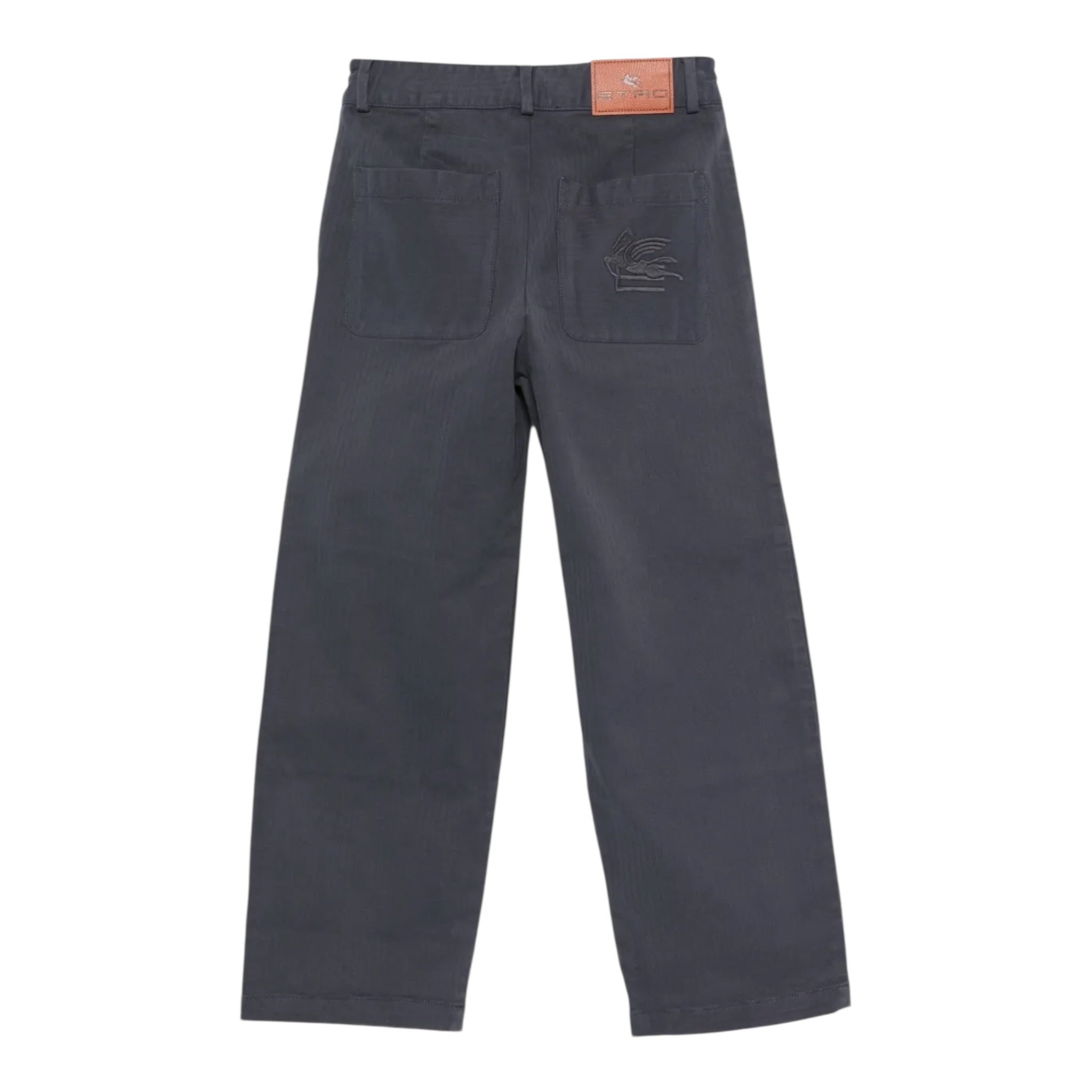 Etro Pantalone tinta unita con Logo Blu per Bambino GX6P50G0064 BLU ETRO 