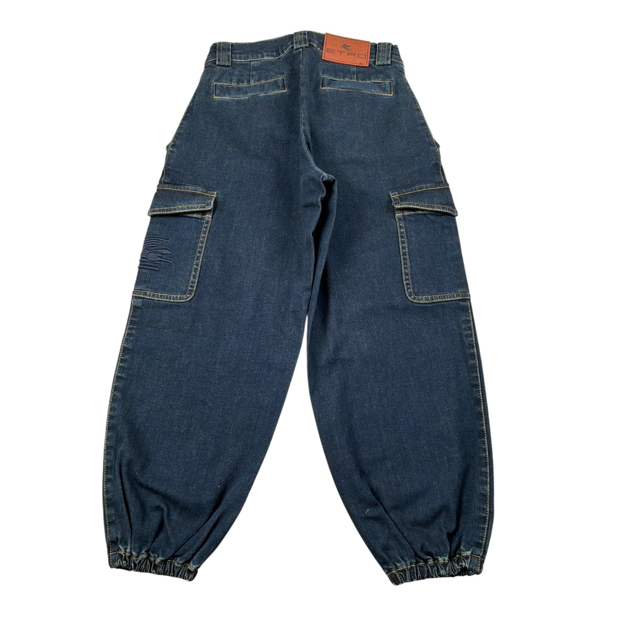 Etro Jeans tinta unita con Girovita Regolabile Blu per Bambina GX6Q80 BLU ETRO 
