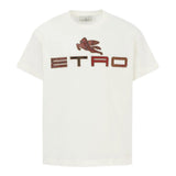 Etro T-Shirt Girocollo tinta unita con Stampa Bianco per Bambina GX8P21 BIANCO ETRO 