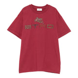 Etro T-Shirt Girocollo tinta unita con Stampa Bordeaux per Bambina GX8P21 BORDEAUX ETRO 