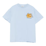 Etro T-Shirt tinta unita con Stampa Azzurro per Bambino GX8P41X AZZURRO ETRO 