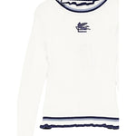 Etro Maglia tinta unita con Colletto E Stampa Bianco per Bambina GX9A10 BIANCO ETRO 