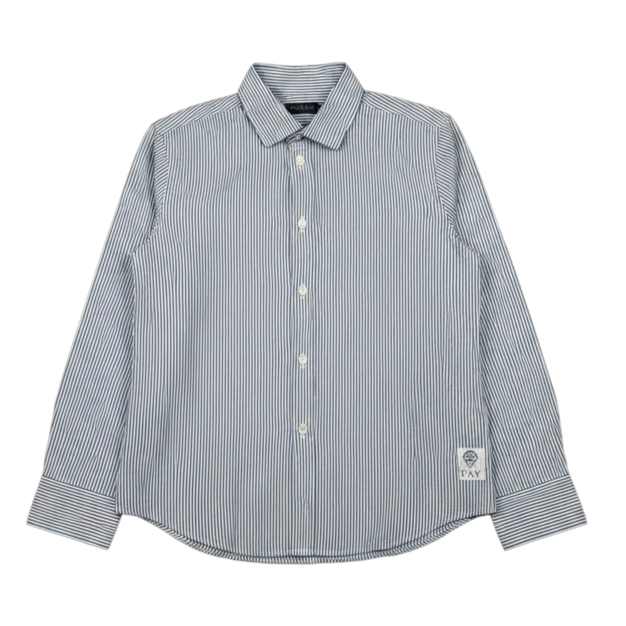 Fay Camicia Manica Lunga Fantasia A Righe Blu per Bambino 5Q5050 BLU FAY 