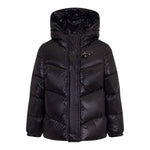 Fay Giubbino tinta unita con Cappuccio Nero per Bambina FX2A877 NERO FAY 
