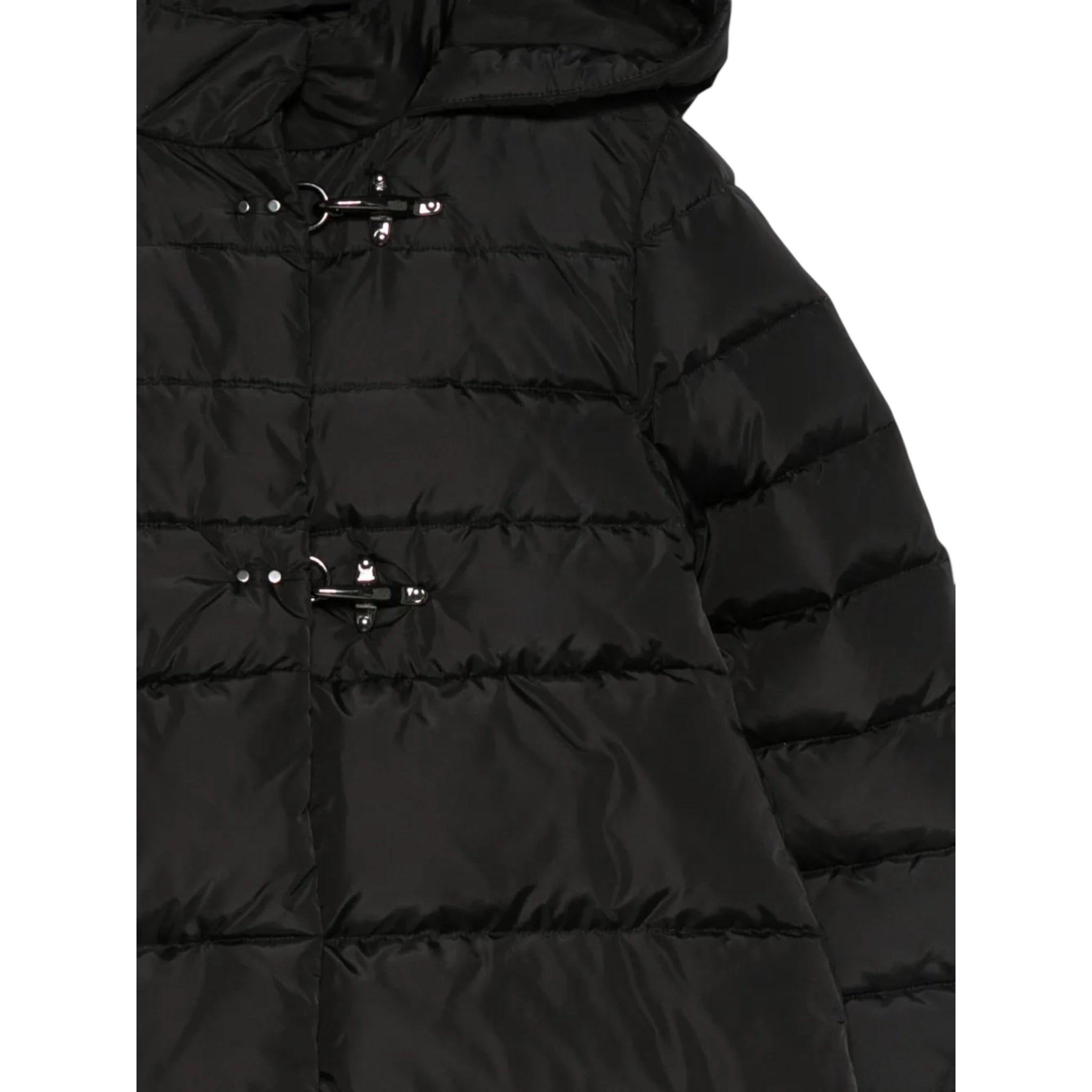 Fay Giubbino tinta unita con Cappuccio E Zip Nero per Bambino FX2B00N0397 NERO FAY 
