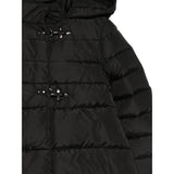 Fay Giubbino Modello Lungo tinta unita con Cappuccio Nero per Bambina FX2B00 NERO FAY 