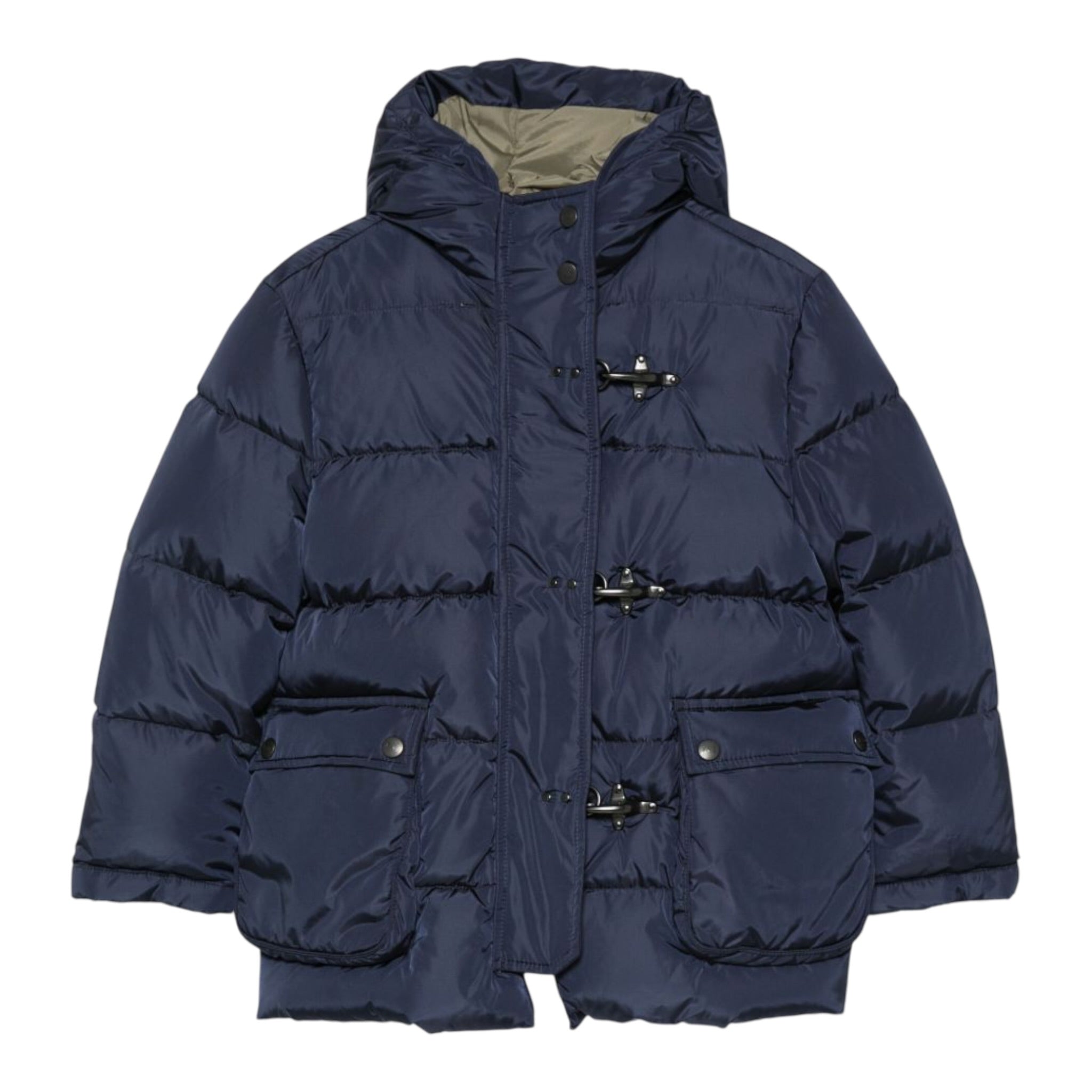 Fay Giubbino tinta unita con Cappuccio Blu per Bambino FX2P00X BLU FAY 