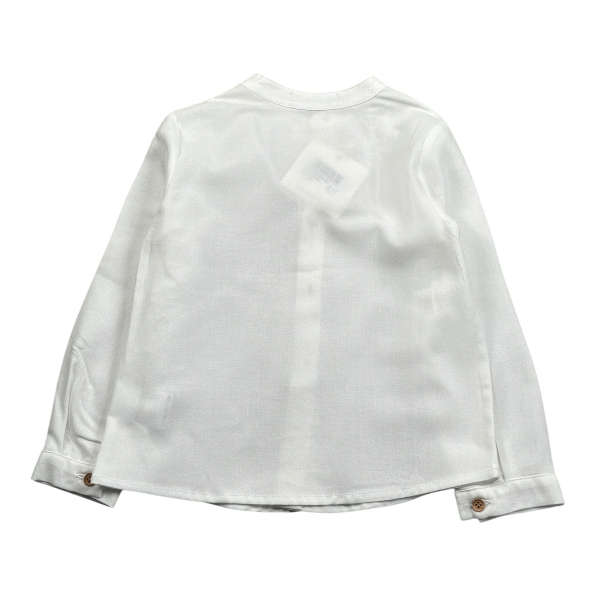 Fina Ejerique Camicia tinta unita con Colletto Coreano Bianco per Bambino O25B04CRU BIANCO FINA EJERIQUE 