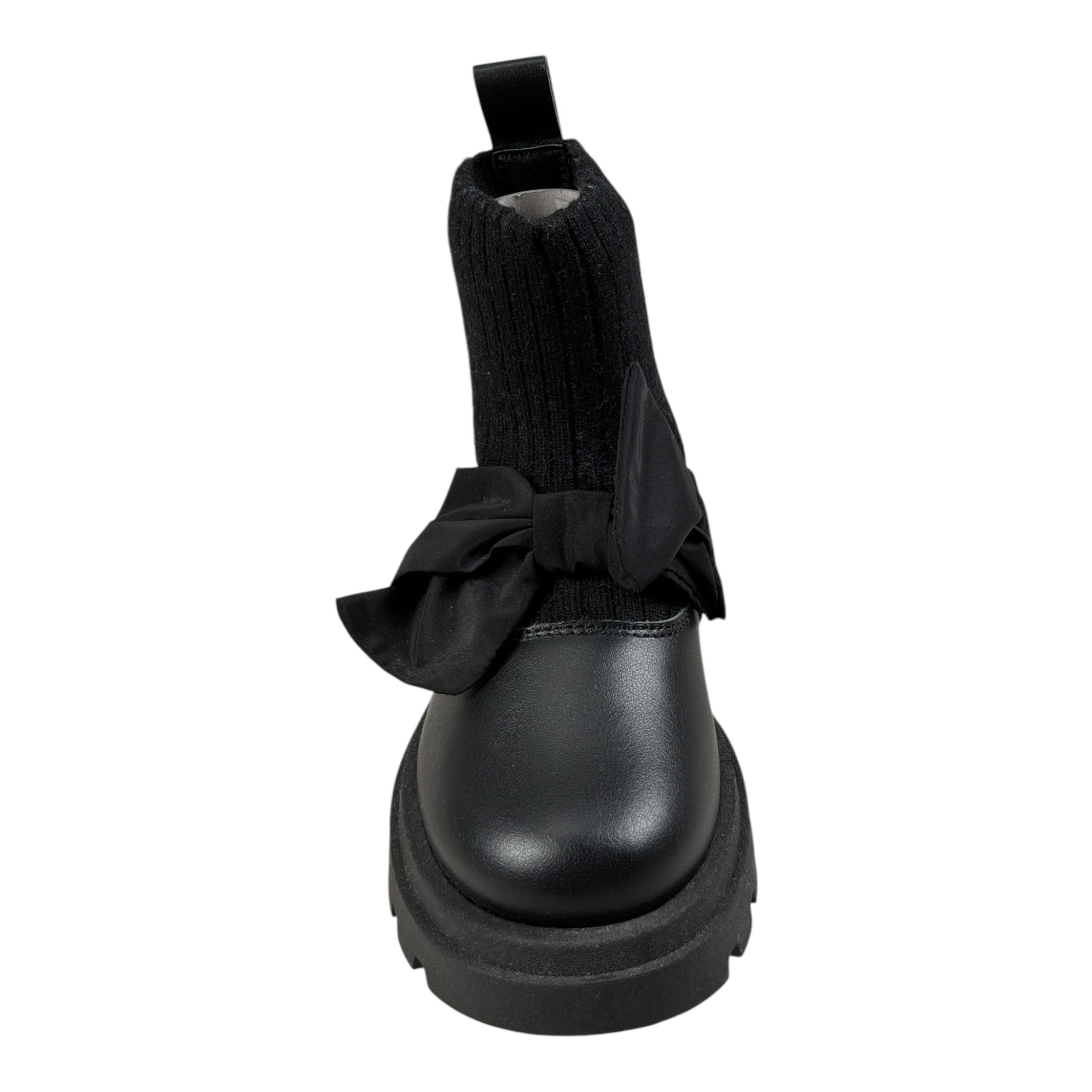 Florens Stivali tinta unita con Fiocco Nero per Bambina F0468 NERO FLORENS 