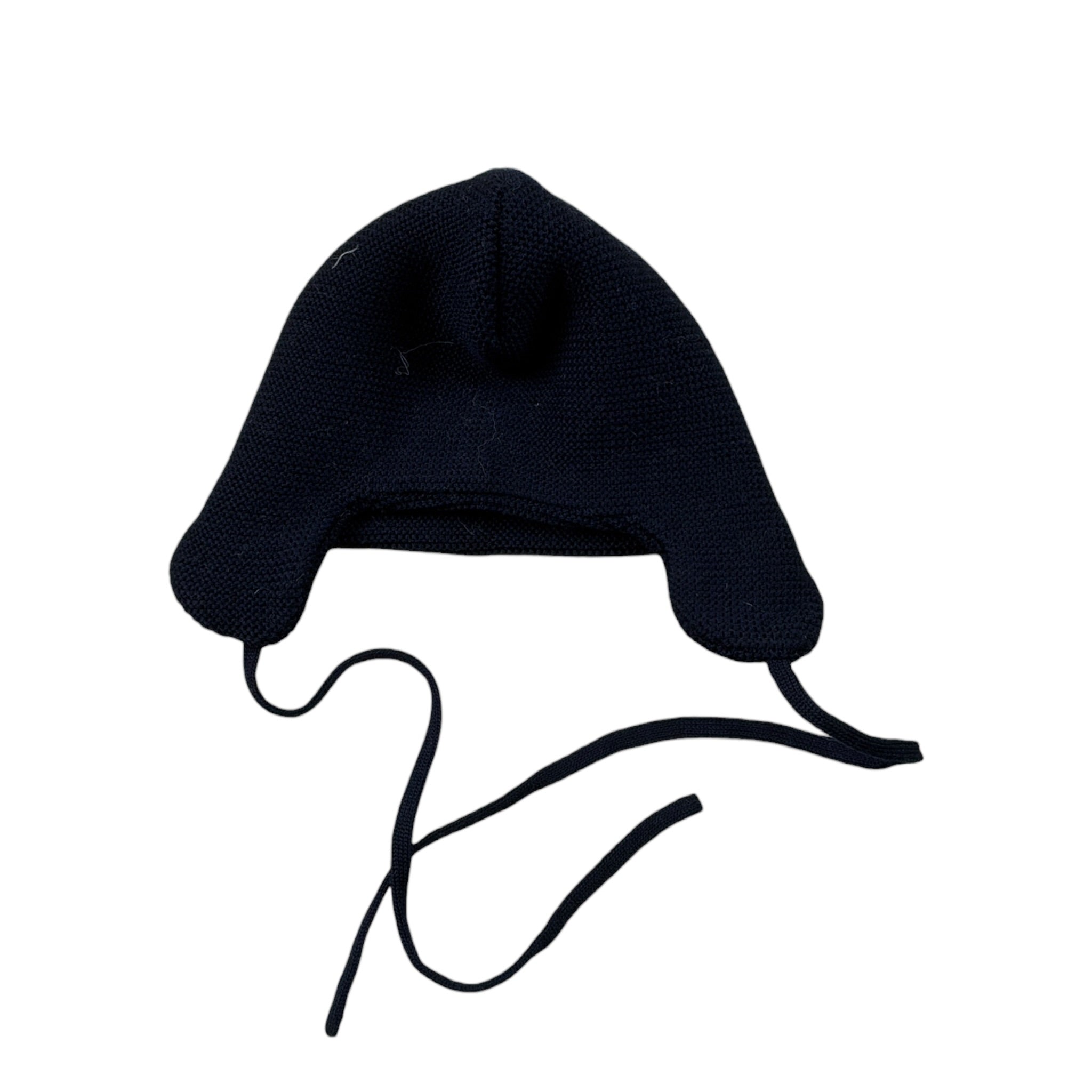 Frilo Cappello tinta unita con Ricami Blu per Neonata 821207 BLU  