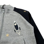 Monnalisa Felpa con Zip tinta unita con Stampe Grigio per Bambino 252801 GRIGIO MONNALISA 