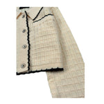 Fun & Fun Cardigan tinta unita con Ricami Crema per Bambina FCBJK01894 CREMA FUN & FUN 