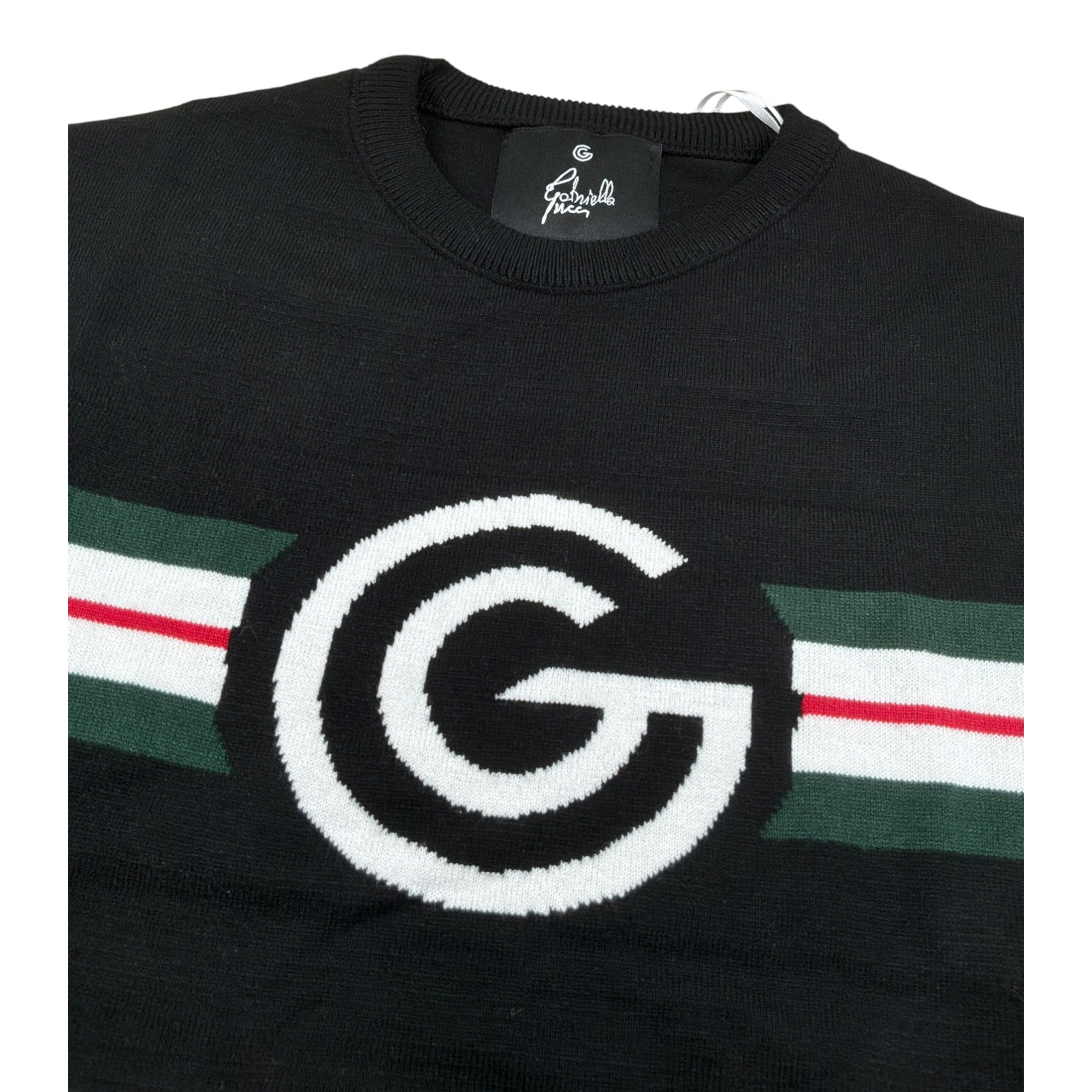 Gabriella Gucci Maglia Girocollo tinta unita con Logo Nero per Bambina GK075 NERO GABRIELLA GUCCI 