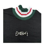 Gabriella Gucci Felpa Chiusa Mezzocollo tinta unita con Logo Nero per Bambina GK049 NERO GABRIELLA GUCCI 