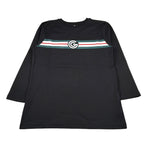 Gabriella Gucci Shirt Girocollo tinta unita con Logo Nero per Bambina GK065 NERO  