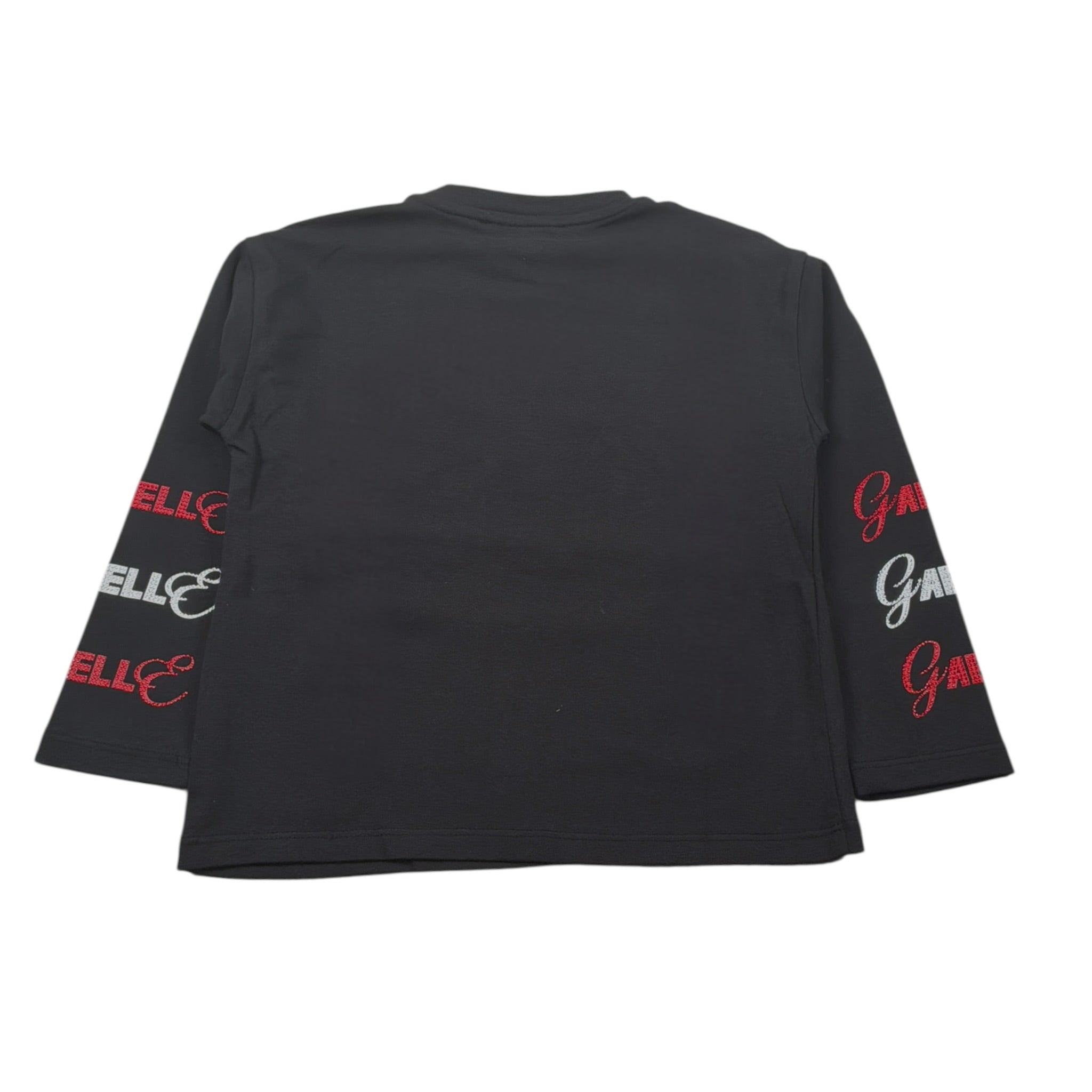Gaelle Shirt Girocollo tinta unita con Stampe Nero per Bambina 2741M00579 NERO GAELLE 