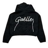 Gaelle Felpa In Maglia con Zip E Cappuccio tinta unita Nero per Bambina 2741WY00569 NERO GAELLE 